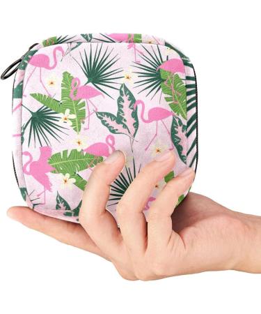 Flamingo Menstrual Cup Pouch & Sanitary Napkin Storage Bag - Portable Organizer for Girls - Multicoloured - Buy Online on GoSupps.com