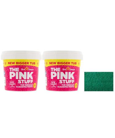 2X Pink Stuff Multipurpose Cleaning Paste- New Bigger Tub (2X 850 G) -Non-hazardous Household Cleaner with MultiPurpose Scouring Pad