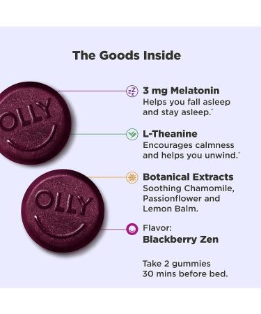 OLLY Sleep Gummy 50 Count - Natural Sleep Aid Supplement - Buy Online on GoSupps.com
