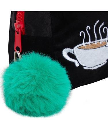 Friends TV Show Velvet Make-Up Bag for Women | Soft Cosmetic Storage | Double-Sided Black Design for Toiletries & Pencils - Buy Online on GoSupps.com