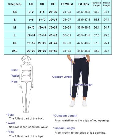 JACK SMITH Women's Golf Pants Navy Blue X-Large | Stretch Lightweight Work Pants with 6 Pockets - Buy Online on GoSupps.com