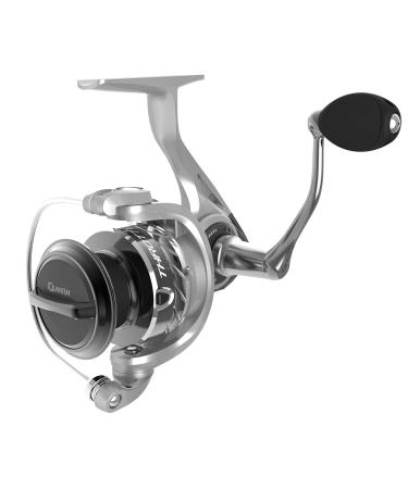 Quantum Throttle II Spinning Fishing Reel, 11 Bearings (10 + Clutch), Continuous Anti-Reverse with Front-Adjustable Drag, Ultra-Smooth and Durable Gears, Clam Packaging