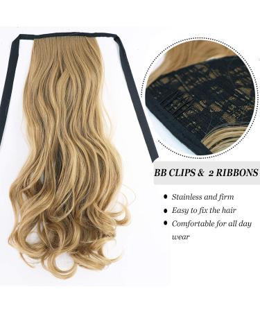 Cybelleza 45cm Wavy Ponytail Extension - Heat Resistant Synthetic Hair - Ash Blonde Braid Hair Art - Buy Online on GoSupps.com