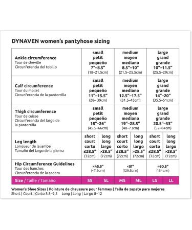 SIGVARIS Women's DYNAVEN Compression Pantyhose 20-30mmHg - Black, Medium Short - Buy Online on GoSupps.com