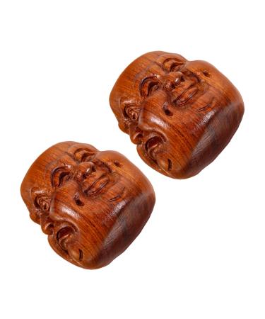 Collbath 2 pieces solid wood handball handball tension balls Small hand wood rolling handball palm massage ball handballs massage balls hand exercise massage balls practical balls