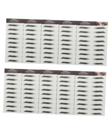 POPETPOP 10pcs Imitation Eco Eyebrow Sticker Stickers Beauty Eyebrows Black Water Transfer Eyebrow Sticker 3d
