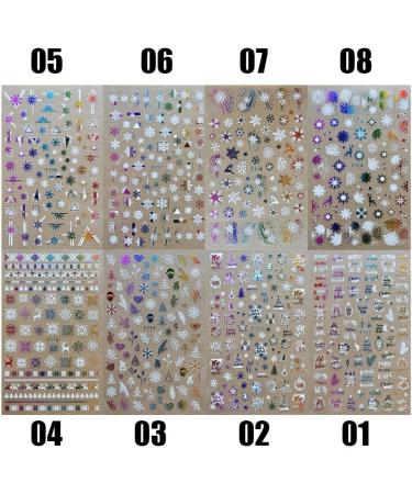 Decorations Transfer Decals Winter UV Gel 3D Nail Stickers Christmas Snowflakes(15) Style15 - Buy Online on GoSupps.com