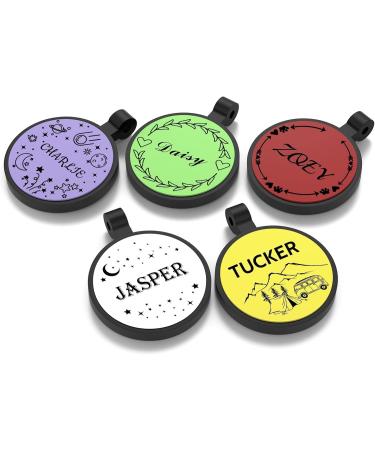 Yehanti Personalized Engraved Silicone Dog Tag - Waterproof Quiet Custom Name & Address for Dogs & Cats | Unique Mix-Pattern Design - Buy Online on GoSupps.com