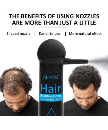 Hair Fibers with Applicator Keratin Hair Building Fibers Hair Volumizing Powder for Men and Women for Thinning Hair (Medium Brown) - Buy Online on GoSupps.com