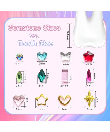 LFLIFENG Tooth Gems - 8 Styles of Stunning Tooth Jewelry Set for Parties & Festivals | Style 4 - Buy Online on GoSupps.com