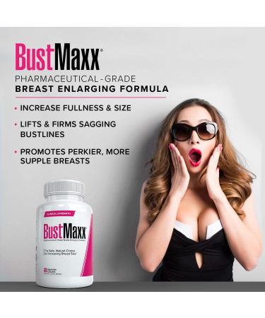 BustMaxx (3 Bottles) - Natural Breast Enhancement Supplement for Enlargement | Trusted Enlargement Pills - 60 Caps - Buy Online on GoSupps.com