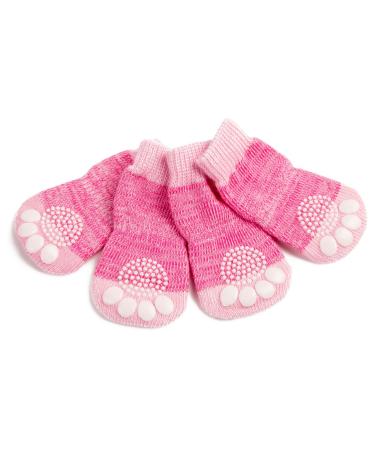 Pet Heroic Indoor Anti-slip socks for dogs and cats-8 sizes from S to 5XL for small-riani animals-paw protection and traction thanks to silicone gel pink mode X-Large