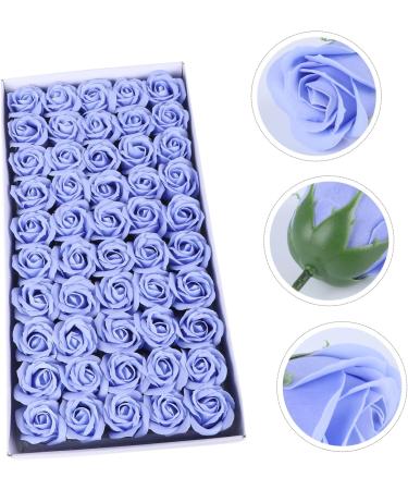 Amosfun 50pcs Valentine's Day Rose Soap Rose Petals Rose Floral Soaps Rose Hand Soap Floral Scented Bath Soap Artificial Rose Flower Rose Gift Artificial Flower Take a Bath Corn Starch Purple Blue 7X4.5CM - Buy Online on GoSupps.com