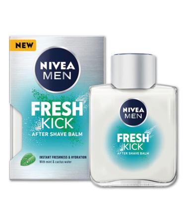 NIVEA MEN FRESH KICK After Shave Balm Refreshing After Shave Lotion Men's Skin Care After Shave Balm with Mint and Cactus Water (3.38 FL OZ) Fresh Mint 6.76 Fl Oz (Pack of 1)