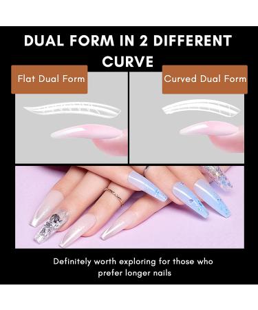 Makartt Nail Tip Clips & Dual Forms Kit - 12Pcs Clear Acrylic Clips + 72Pcs Molds for Poly Gel Nails | Beginner's Nail Art Tools - Buy Online on GoSupps.com