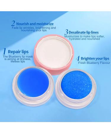 Kukubird Overnight Hydrating Lip Mask and Exfoliating Scrub - Blueberry for Chapped Lips - Buy Online on GoSupps.com