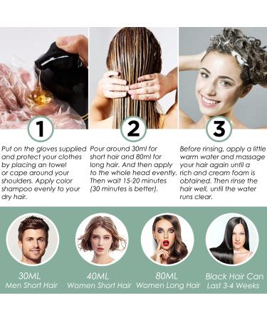 TSSPLUS Professional Black Herbal Hair Color Shampoo | Instant Gray Coverage for All Hair Types - Buy Internationally - Buy Online on GoSupps.com