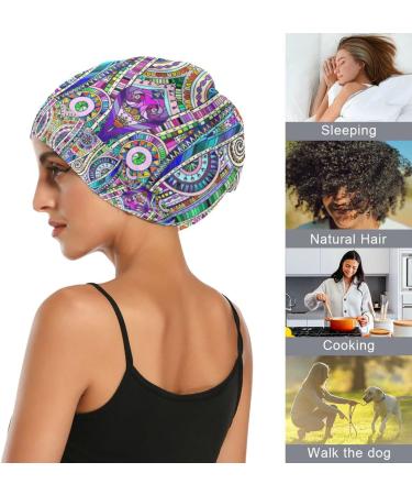 Oyihfvs Lightweight Satin Sleep Cap - Cozy Slouchy Beanie for Sleeping - Multi 11 Colors - One Size - Buy Online on GoSupps.com