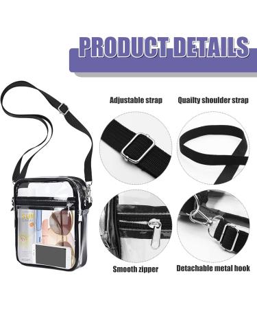 Clear Purse Stadium Approved Crossbody Bag - Adjustable Shoulder Strap - 1 Pack - Buy Online on GoSupps.com
