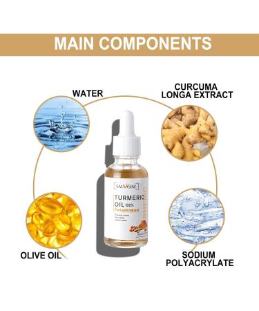 Turmeric Dark Spot Corrector Serum - Anti-Acne & Hydrating Formula for All Skin Types | Fine Lines & Wrinkles Repair (30ml - Buy Online on GoSupps.com