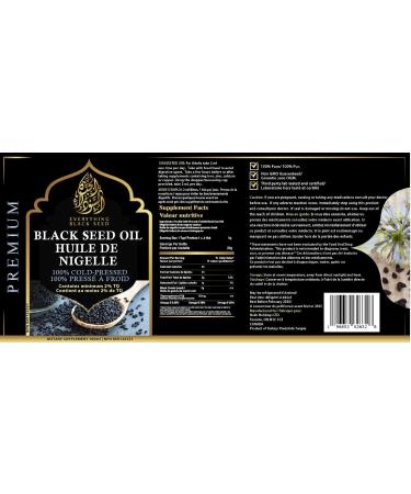 Turkish Black Seed Oil (Nigella Sativa Black Cumin) 100% Organic Cold Pressed 3X Thymoquinone- Glass Bottle (100ml) - Buy Online on GoSupps.com