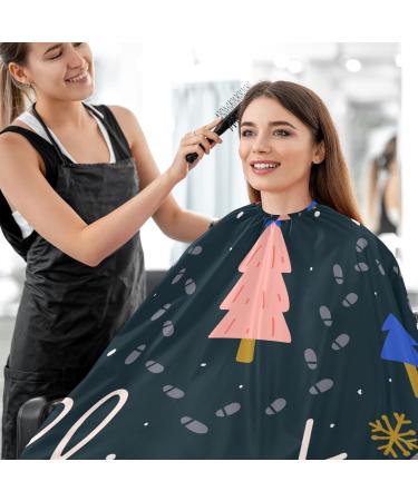 Buy Waterproof Barber Cape - Christmas Pattern Blue & Cheetah Haircut Bib for Men & Women | Unisex Hair Cutting Cape for International Shipping - Buy Online on GoSupps.com