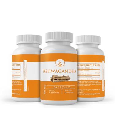PURE ORIGINAL INGREDIENTS Ashwagandha (100 Capsules) Always Pure No Additives Or Fillers Lab Verified 100 Count (Pack of 1) - Buy Online on GoSupps.com