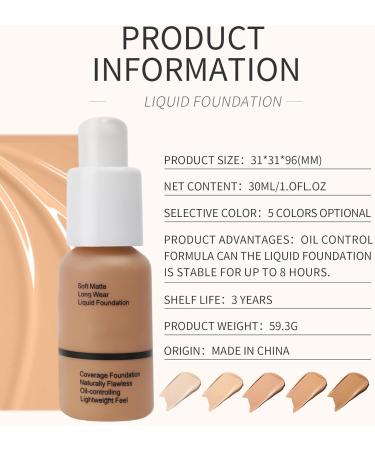 AONAT Foundation Full Coverage 30 ml Concealer Flawless Cream 24HR Matte Oil Control MakeUp in 104 Buff Beige 30 ml 1er Pack 104 Buff Beige - Buy Online on GoSupps.com