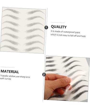 FRCOLOR 12 sheets for Eyebrow Makeup Shaping Fake Temporary Tattoos Stick- Sticker Grooming D Women 1 count (Pack of 1) Blackx3pcs - Buy Online on GoSupps.com