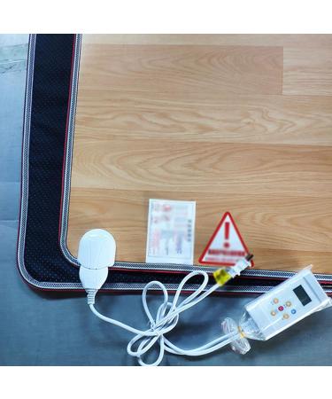 Boxwizard Underfloor Heating Mat - Heated Foot Warmer with Digital Display Timer & Temperature Control - 50x55 cm Light Wood Grain - Buy Online on GoSupps.com