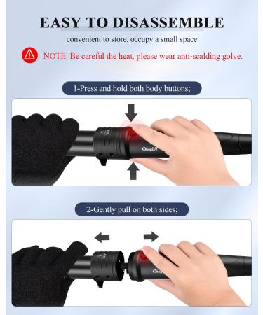 CkeyiN 32mm Hair Curling Wand - Professional Ceramic Barrel Curling Iron - Buy Online on GoSupps.com