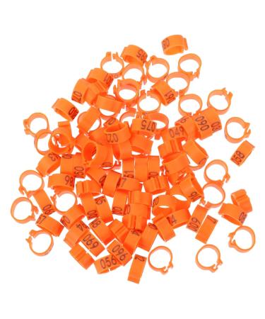 FOMIYES 300 Pcs Pigeon Anklet Ring Protector Parrot Leg Ring Foot Ring for Pigeon Xuan Feng Birds Baby 1.3X1.3CMx3pcs Orangex3pcs