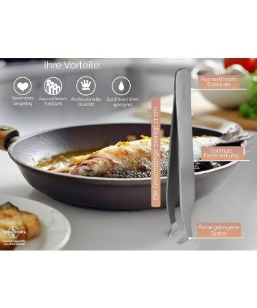 Premium 2-in-1 Fishbone Pliers & Detangler - Stainless Steel Tweezers with Case 11 cm | Safe Storage for Fishing - Buy Online on GoSupps.com