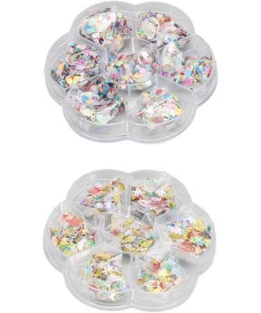 Niiyen 2 Box Christmas Nail Art Slices Christmas Polymer Clay Nail Slices Christmas Nail Art Sequins Polymer Clay Nail for DIY Nail Decoration - Buy Online on GoSupps.com