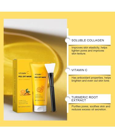 Rubu22a Turmeric night mask peeloff face mask organic collagen deep mask turmeric night pack vitamin C gentle cleansing moisturizing caring 120 g 04 g 300er Pack - Buy Online on GoSupps.com