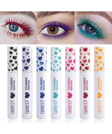ARTIFUN 7 Colors Colorful Mascara Set Gift Set Waterproof Stay on 24H Charming Eye 3D Fiber Lash Colored Mascara - Buy Online on GoSupps.com