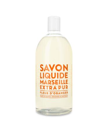 Compagnie de Provence Savon de Marseille Extra Pure Liquid Soap - Orange Blossom - 33.8 fl oz Plastic Bottle Refill Orange 33.8 Fl Oz (Pack of 1)