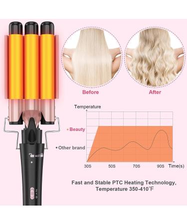 Buy Professional 5 in 1 Curling Wand Set - Interchangeable 3 Barrel Curling Iron with Ceramic Tourmaline - Perfect for Beach Waves & Curls - Worldwide Shipping - Buy Online on GoSupps.com