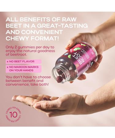 Buy Nitric Oxide Gummies for Men & Women | Beet Chews 4000 mg with Tart Cherry | Boost Energy Heart Health Non-GMO - 60 Count - Buy Online on GoSupps.com