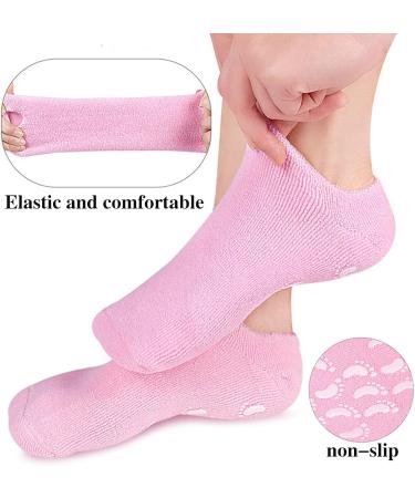 Hydrating Cotton Gloves & Socks Set for Dry Hands and Feet - Beauty Infusion Gel for Cracked Skin - Pink Moisturising Gloves - Buy Online on GoSupps.com
