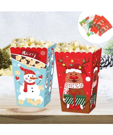 Gatuida 12pcs Boxes Christmas Popcorn Box Holiday Present Boxes Popcorn Party Supplies Xmas Gift Bags Party Popcorn Boxes Open Top Popcorn Boxes Christmas Popcorn Bags Dessert Paper Elk - Buy Online on GoSupps.com