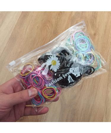 300PCS Multicolor Baby Toddler Hair Ties | Elastic Hair Bands for Kids | No Crease Ponytail Holders | Gentle on Hair | Mixed Color Set - Buy Online on GoSupps.com