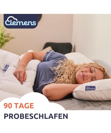 Clemens Daunkissen 2 Set 40x80 cm - Medium-Proof Down Pillows | 85% European Feathers | Ideal for Back & Side Sleepers | Made in Germany - Buy Online on GoSupps.com