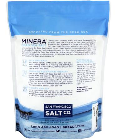 Minera Dead Sea Salt 10 lb. Bulk Bag - Coarse Grain | Natural Skin Care & Bath Salt - Buy Online on GoSupps.com