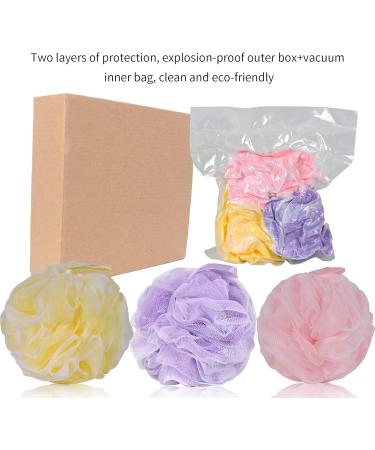 Soft Mesh Bath Loofah Sponge Shower Puff for Body Wash - 3 Pack 75g XL - Body Scrubber Exfoliator for Women & Men - Bathing Accessories - Buy Online on GoSupps.com