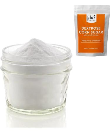Dextrose Powder Corn Sugar (1lb)| Packed in Canada|100% All-Natural Non-GMO Gluten-Free Flavor Enhancer| Priming Sugar Natural Sweetener Sugar Replacement| Used for Homebrewing Winemaking Cooking Baking and Bottling| by Elo s Premium - Buy Online on GoSupps.com