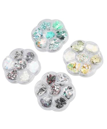 Christmas Nail Art Slices Snowflake Clay Nail Sequins Exquisite Lovely 3D for Party for Women