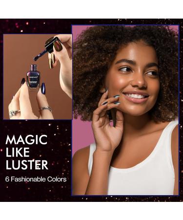 Morovan Holographic Metallic Nail Polish Set | Air Dry Glitter Lacquer for Women - 0.25oz Bulk Toenail Gift Kit - Buy Online on GoSupps.com