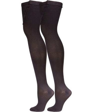 Truform 18mmHg Compression Thigh High Stockings for Men & Women - Black, Large - 1 Pair - Buy Online on GoSupps.com