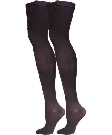 Truform Surgical Stockings - 18 mmHg Compression Thigh High for Men & Women Closed Toe Black - Large (Pack of 2 - Buy Online on GoSupps.com